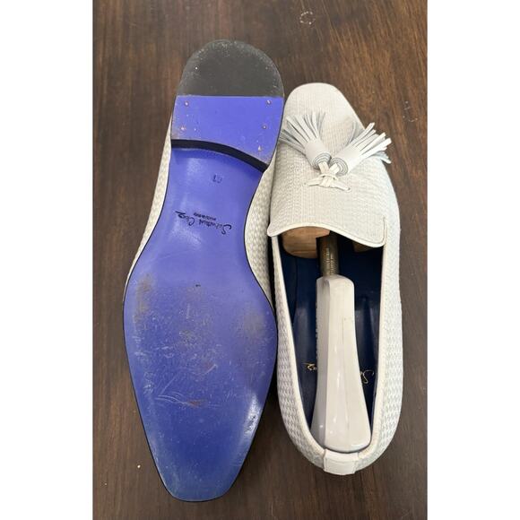 Sebastian Cruz Couture Men’s Silver Slip Sequin Loafers Tassle 41 Size 8 $1495 main image 10
